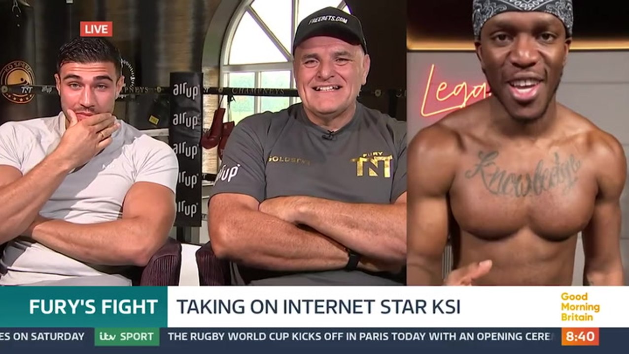 Tommy Fury says KSI will leave Manchester Arena in an ambulance following their fight