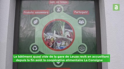 Des produits locaux à la gare de Leuze