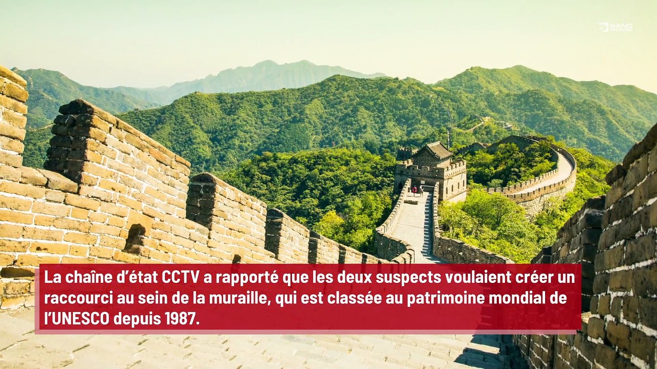 Deux personnes interpellées pour avoir creusé un trou dans la Grande Muraille de Chine !
