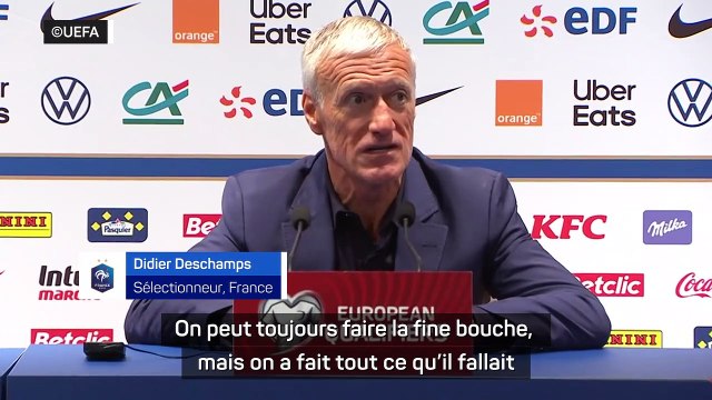 Deschamps : “Globalement très satisfait et très fier”