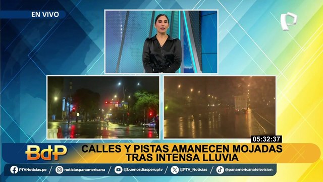 Calles en Lima y Callao amanecen totalmente mojadas tras intensa llovizna