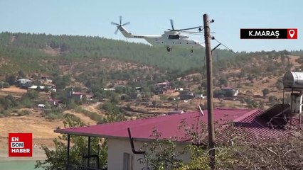 Kahramanmaraş'ta çıkan orman yangınına müdahale ediliyor