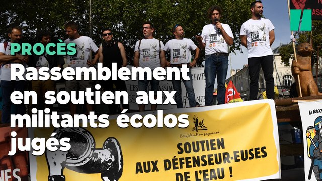 Mégabassines : en soutien à neuf militants écologistes jugés, 2000 personnes ont manifesté