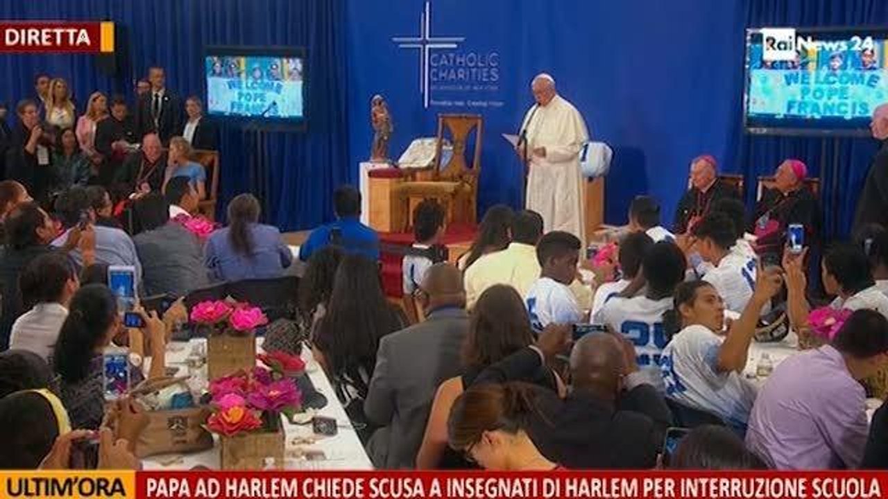 Il Papa cita Martin Luther King in una scuola di Harlem: «Bello avere sogni e poter lottare per essi»