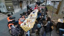 Roma, il pranzo di Natale dei disoccupati in via Veneto