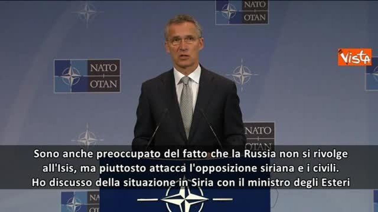 Nato, Stoltenberg: Russia in Siria non combatte Isis ma opposizioni