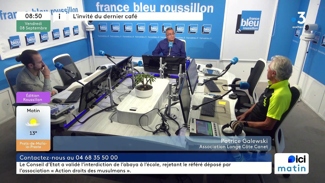 Patrice Galewski, le longe côte à Canet sur France Bleu Roussillon