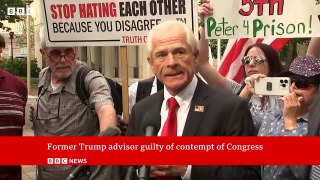 Peter Navarro_ Ex-Trump adviser convicted of contempt of Congress - BBC News
