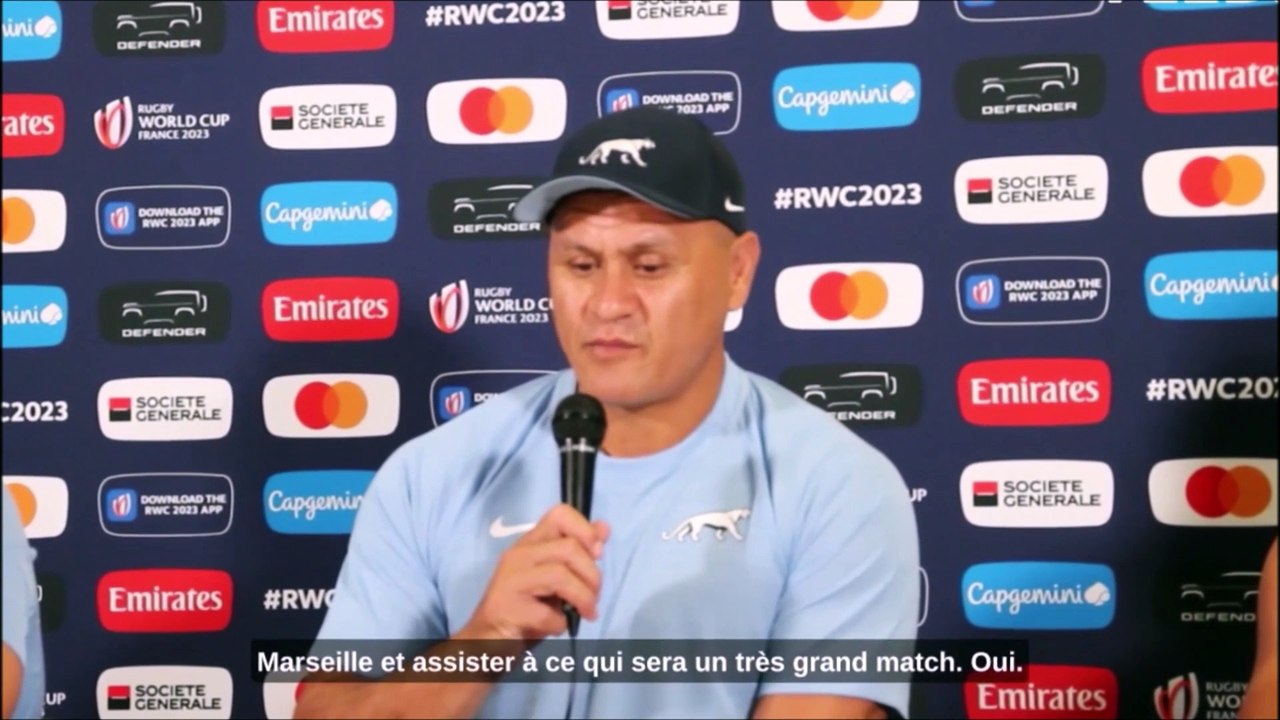Rugby/Coupe du Monde 2023: Point presse de l' équipe d' Argentine (Les Pumas) à La Baule, 06/09/2023