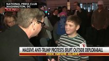 Young Anti Trump Supporter Starts a Fire At A Protest