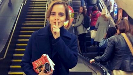 Emma Watson Leaves Inspiring Books in NYC Subway