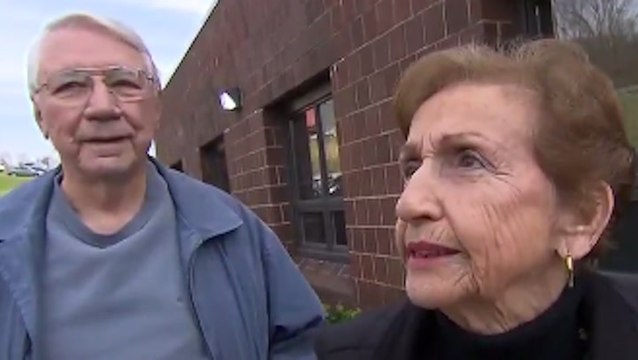 Old Couple Fights About Presidential Candidates at the Polls