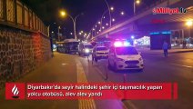 Diyarbakır'da yolcu otobüsü alev alev yandı! O anlar anbean kaydedildi