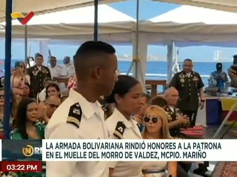 Nva. Esparta | FANB rindió honores a la Virgen Marinera desde el Muelle del Morro Valdez