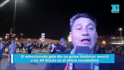 El seleccionado galo dio un golpe histórico venció a los All Blacks en el debut mundialista