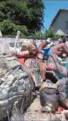 Bonecos do mestre Fernando Augusto, de Olinda, são jogados no lixo