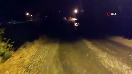 Uzundere'de sağanak yağış korkuttu