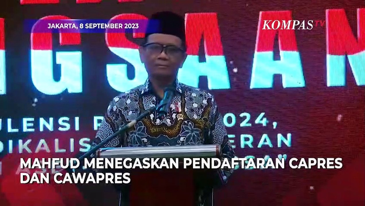 Mahfud MD soal Pendaftaran Capres-Cawapres Dimajukan dan Dipercepat