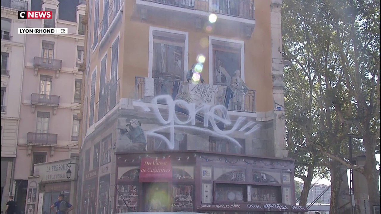 Fresque taguée à Lyon : les riverains sont indignés