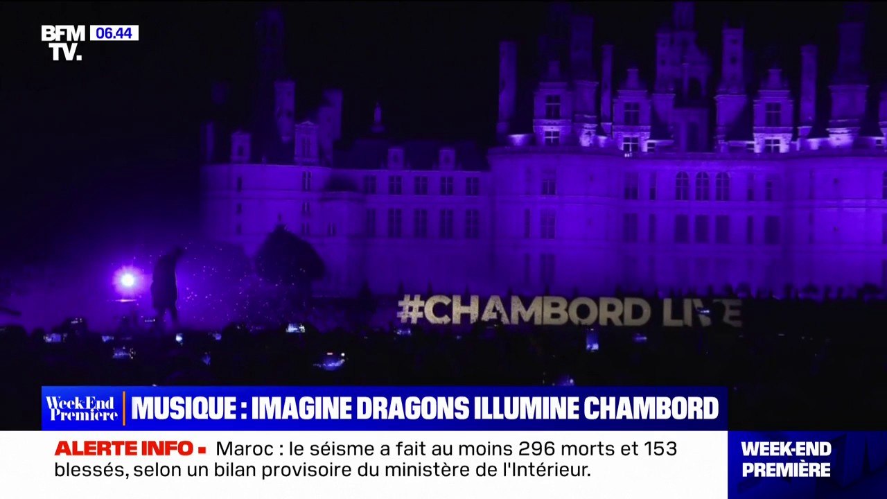 Le château de Chambord transformé en salle de concert grandeur nature pour le show d'Imagine Dragons, devant près de 30.000 personnes