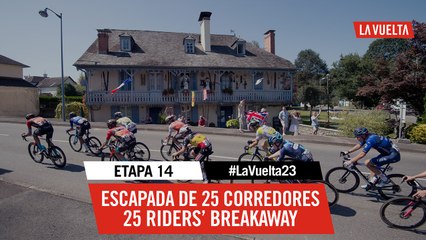 25 riders' breakaway - Stage 14 - La Vuelta 2023