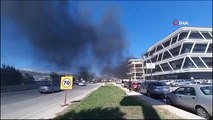 İzmit'te inşaat halindeki binada yangın çıktı