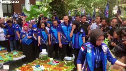 Lomba Tumpeng Meriahkan Syukuran HUT ke-22 Partai Demokrat