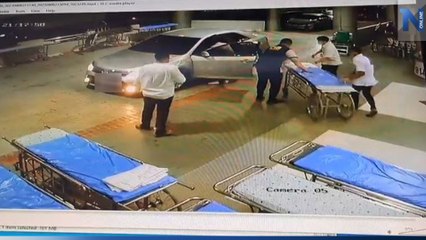 เปิดวงจรปิด ผกก.พญาไท-ตร.ทางหลวง ช่วยพา "สารวัตรแบงก์" ส่งโรงพยาบาล