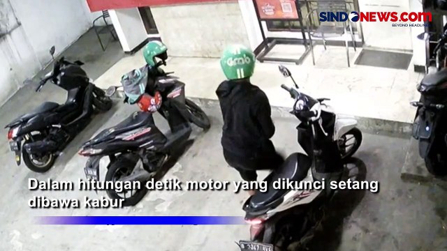 Motor Dikunci Setang Raib Digondol Maling di Kelapa Gading dalam Hitungan Detik