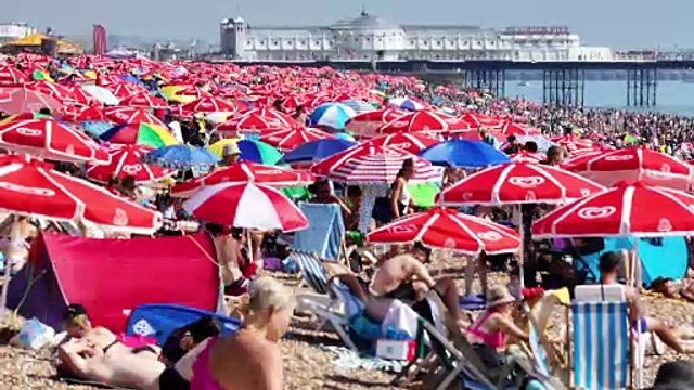 Thousands flock to Brighton beach during heatwave