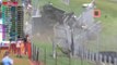 British Truck Racing Championship 2023 Thruxton Race 4 Yates Huge Crash Flips Over Fence