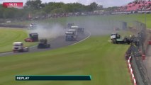 British Truck Racing Championship 2023 Donington Race 4 Start Smith Big Crash