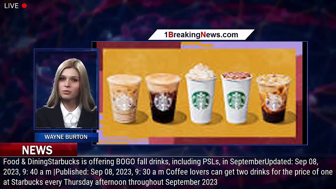 Starbucks is offering BOGO fall drinks, including PSLs, in September