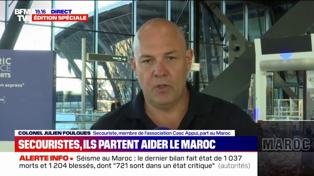 Séisme au Maroc: On se mettra en lien sur place avec les secours locaux , affirme ce secouriste en route vers Marrakech