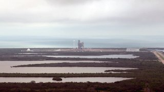 Liftoff in UHD of SpaceX Falcon 9 on CRS-10 Mission