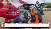 Bombeiros e cães do Paraná embarcaram neste sábado para ajudar o Rio Grande do Sul