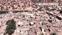 Vista aérea del daño sufrido por el terremoto en Marruecos