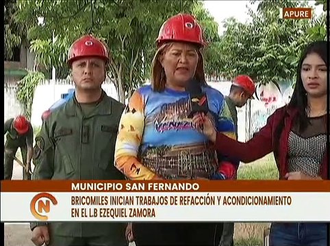 Apure | Ejecutan labores de rehabilitación por Bricomiles en el Liceo Bolivariano Esequiel Zamora