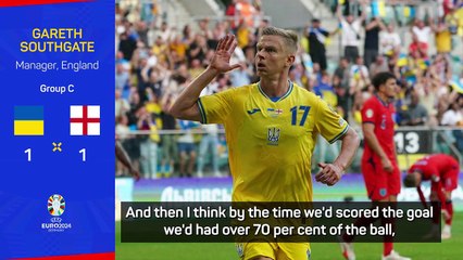 Southgate disappointed by England's attack against Ukraine