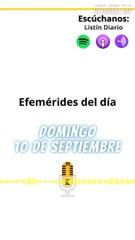 EFEMÉRIDES DOMINGO 10 SEPTIEMBRE 2023