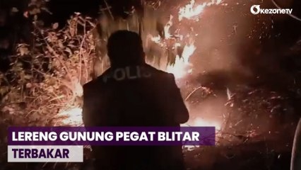 2 Hektare di Lereng Gunung Pegat Blitar Terbakar