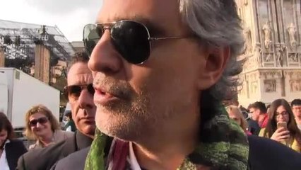 Bocelli  e le contestazioni: «No Expo? Io sto con le persone del fare»