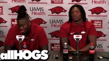 Hogs' Trajan Jeffcoat, Jaheim Thomas on Kent State win