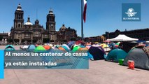 Días antes del grito de Independencia, maestros colocan plantón en el Zócalo de la CDMX