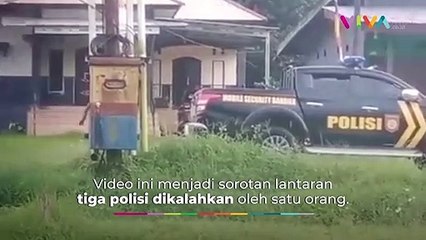 Viral 3 Polisi Kicep dengan 1 Warga Papua Bermodalkan Panah