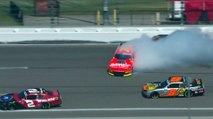 Justin Allgaier and Sammy Smith make contact, wreck at Kansas Speedway