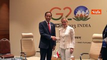G20 in India, Meloni incontra il Presidente della Repubblica d'Indonesia