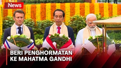 Jokowi Beri Penghormatan ke Mahatma Gandhi