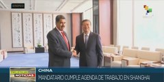 Líder del Partido Comunista chino en Shanghái recibe a presidente Maduro