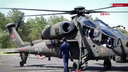 Türkiye'nin ilk kadın taarruz helikopter pilotu Diyarbakır semalarında uçtu